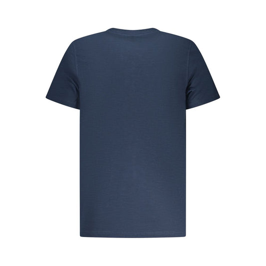 Blue Cotton Men T-Shirt