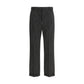 Black Fleece Wool Chino Pants