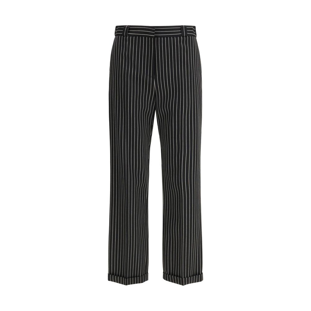 Black Fleece Wool Chino Pants