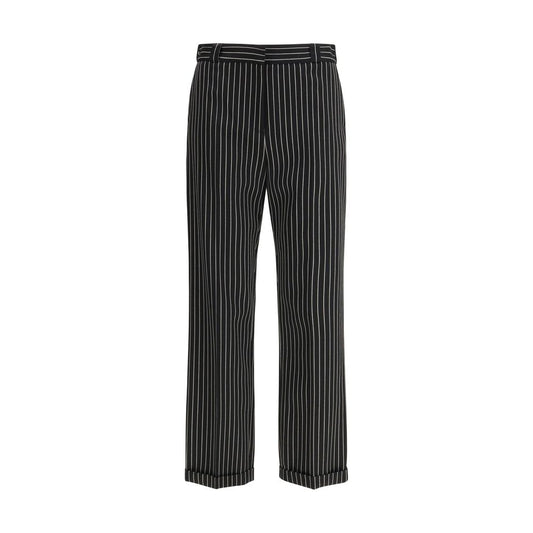 Black Fleece Wool Chino Pants