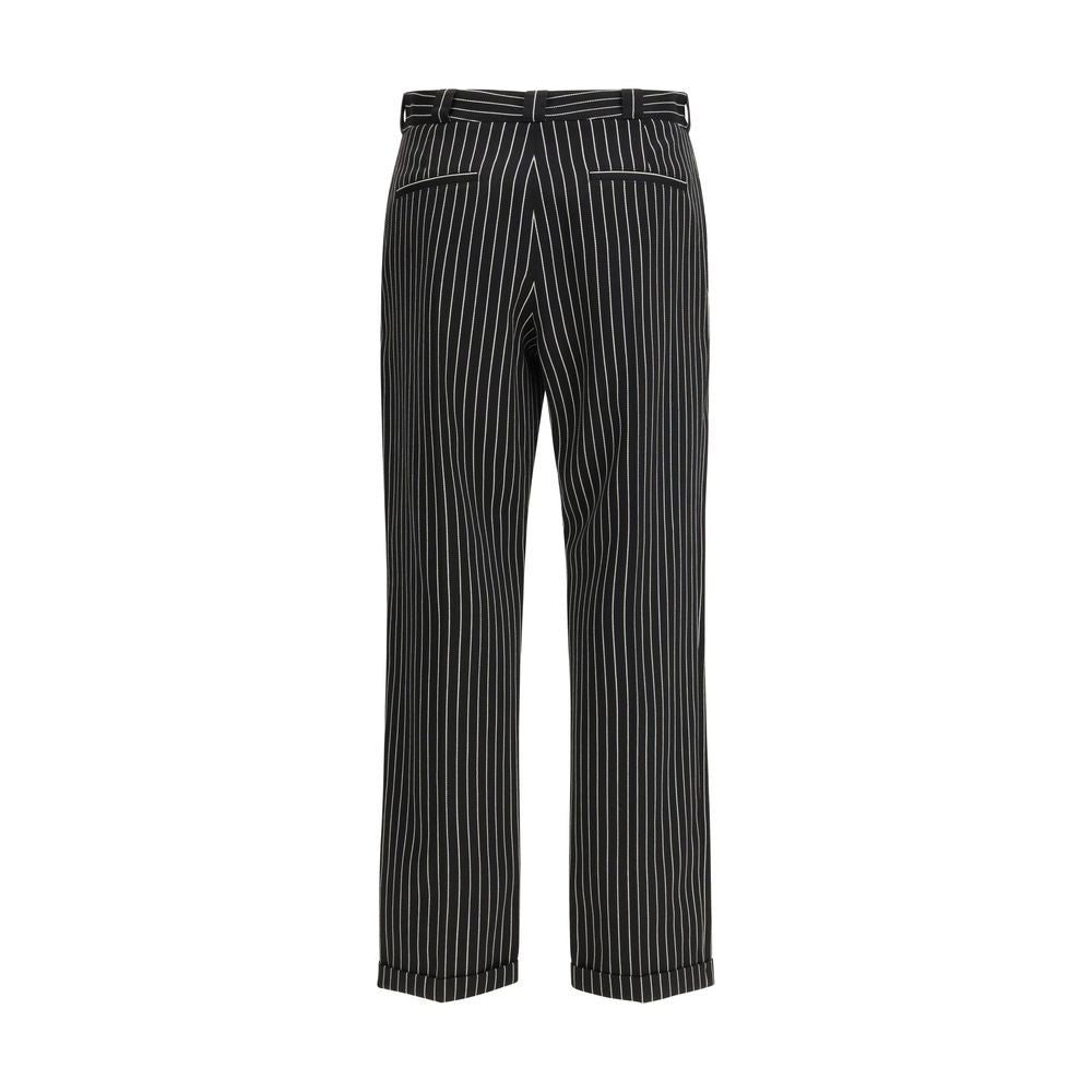 Black Fleece Wool Chino Pants
