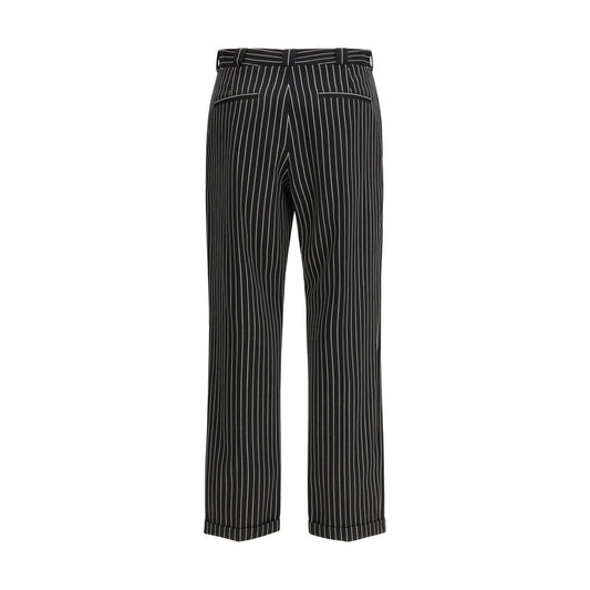 Black Fleece Wool Chino Pants
