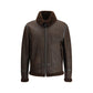 Brown Calf Leather Bos Taurus Coat
