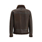 Brown Calf Leather Bos Taurus Coat