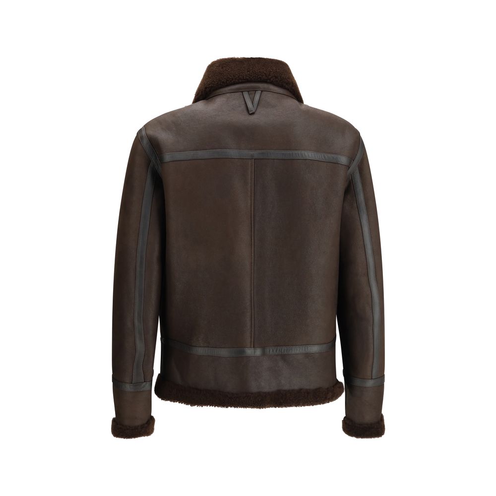 Brown Calf Leather Bos Taurus Coat