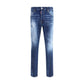 Blue Cotton Slim Fit Jeans