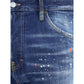 Blue Cotton Slim Fit Jeans