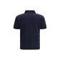 Blue Silk Polo Shirt