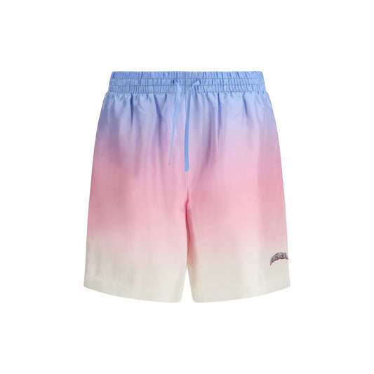 Multicolor Silk Bermuda Shorts