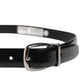 Men Black Classic Leather Metal Buckle Belt