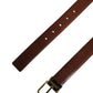 Men Brown Classic Leather Metal Buckle Belt