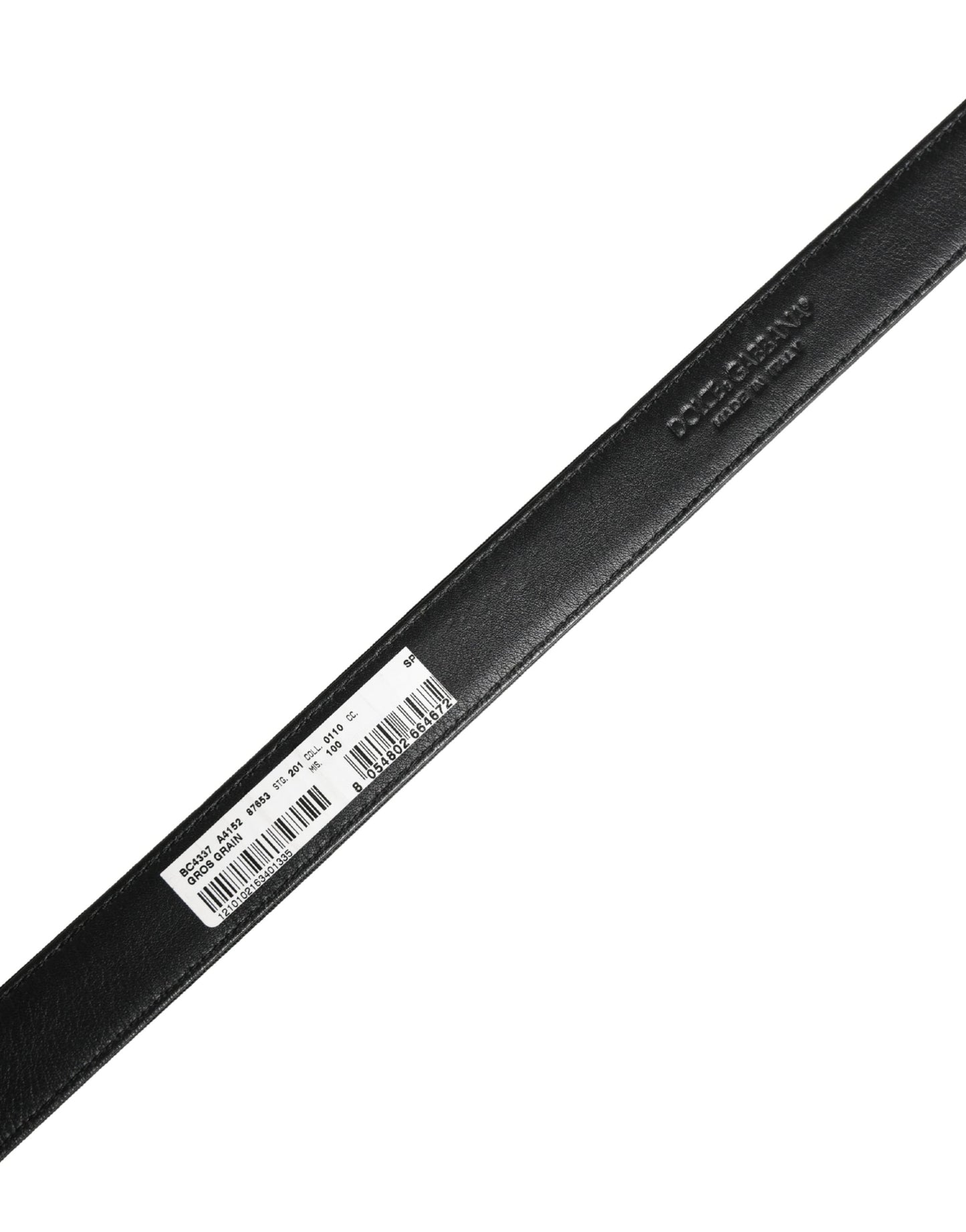 Men Black Viscose Leather Metal Buckle Belt