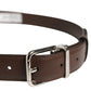 Belt Men Brown Classic Leather Metal Buckle Belt
