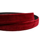 Men Burgundy Velvet Cotton Metal Buckle Belt