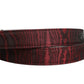 Men Red Jacquard Acetate Metal Buckle Belt