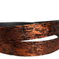 Men Brown Classic Polyester Metal Buckle Belt