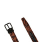 Men Brown Classic Polyester Metal Buckle Belt