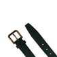 Men Green Velvet Leather Metal Buckle Belt