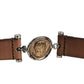 Men Brown Classic Leather Metal Buckle Belt