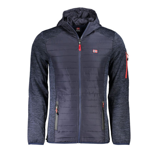 Blu Polyester Men's Jacket