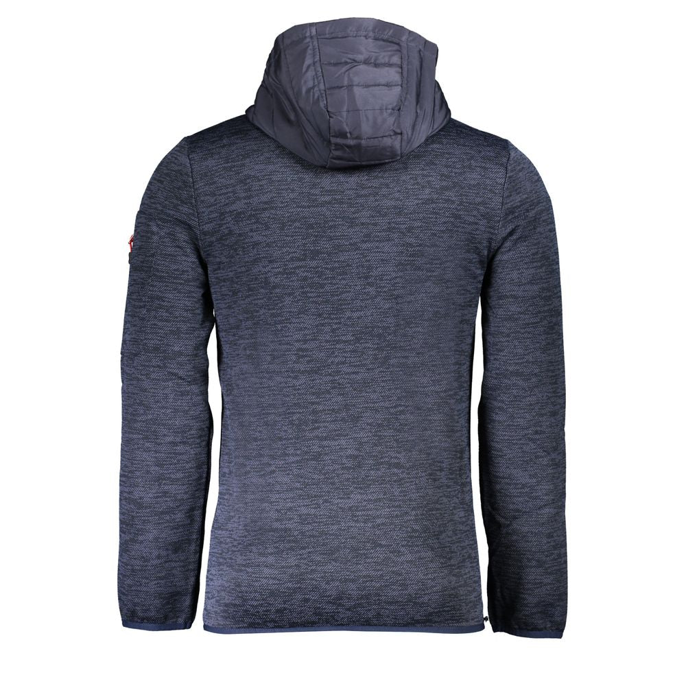 Blu Polyester Men's Jacket