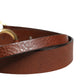 Men Brown Classic Leather Metal Buckle Belt