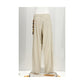 Beige Cotton Casual Pants