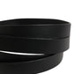 Black Double Strap Leather Silver Buckle Belt