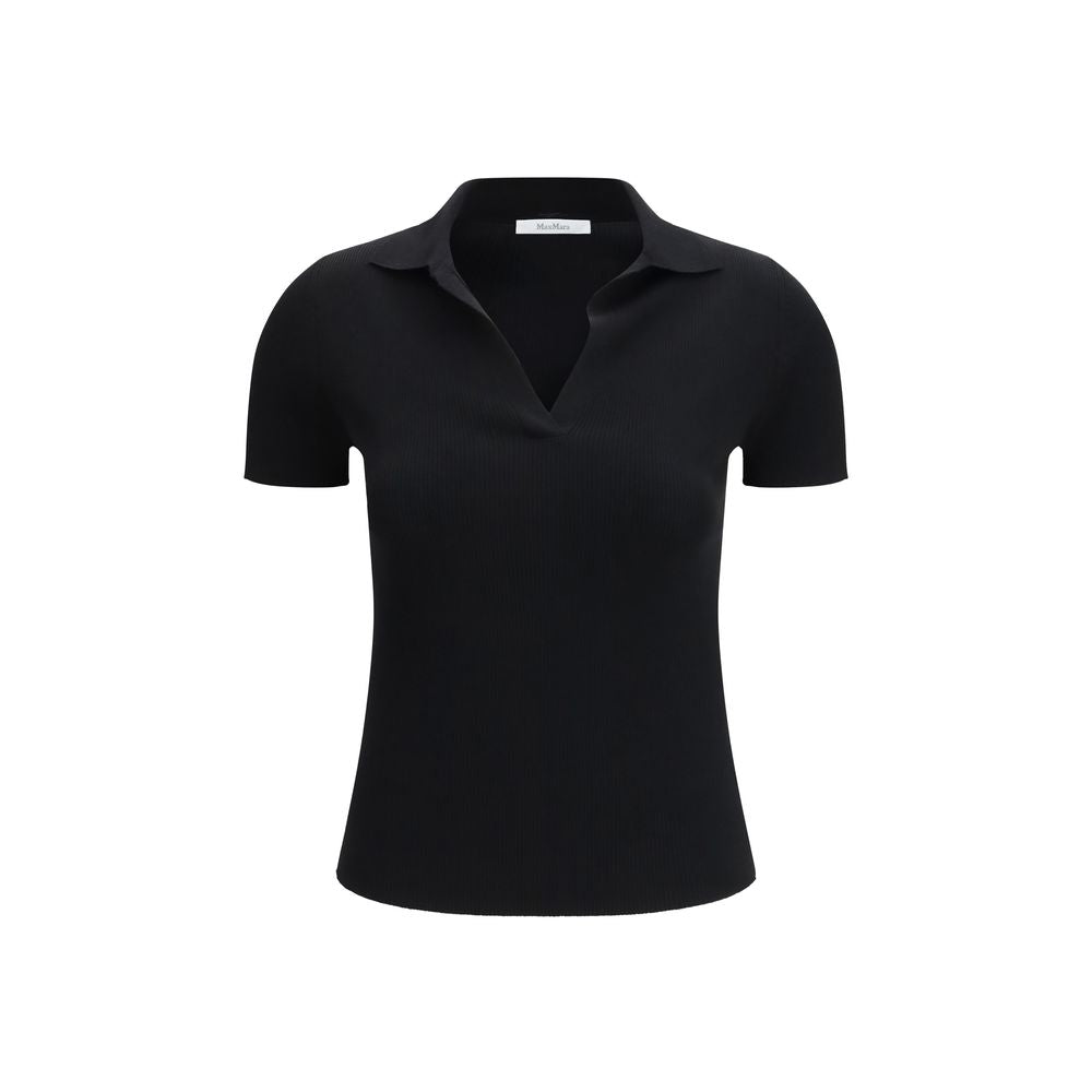 Black Fleece Wool Polo Shirt