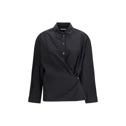Black Cotton Dress Shirt