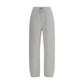 Gray Cotton Casual Pants