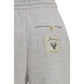 Gray Cotton Casual Pants