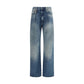 Blue Cotton Jeans Denim