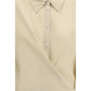 Beige Silk Dress Shirt