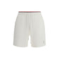 White Cotton Bermuda Shorts