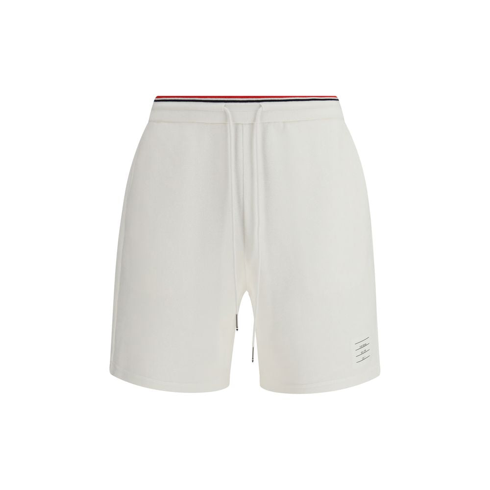 White Cotton Bermuda Shorts