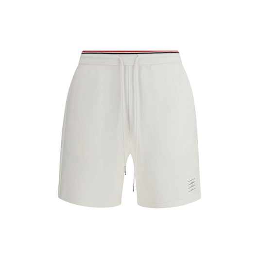 White Cotton Bermuda Shorts
