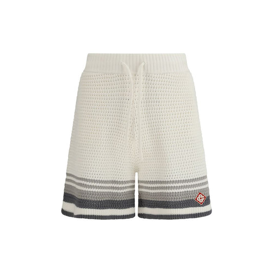 White Cotton Bermuda Shorts