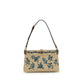 Beige Viscose Shoulder Bag