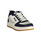 Blue Polyurethane Men Sneaker