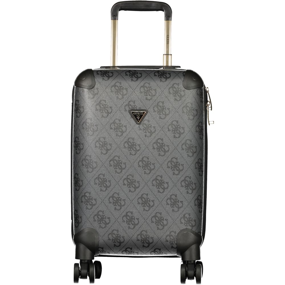 Black Polyurethane Women's Travel Trolley