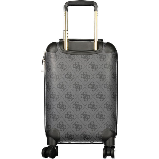 Black Polyurethane Women's Travel Trolley