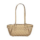 Beige Polyurethane Women Handbag