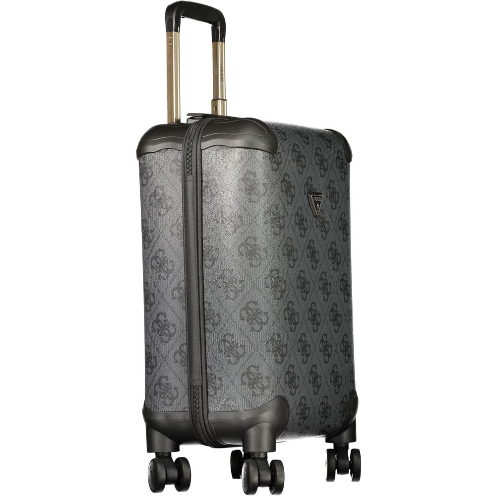 Black Polyurethane Women's Travel Trolley
