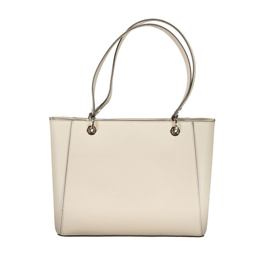 Beige Poliuretano Women Handbag