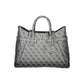 Black Polyurethane Women Handbag
