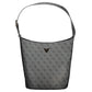 Black Polyurethane Women Handbag
