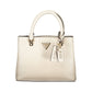 Beige Polyurethane Women Handbag