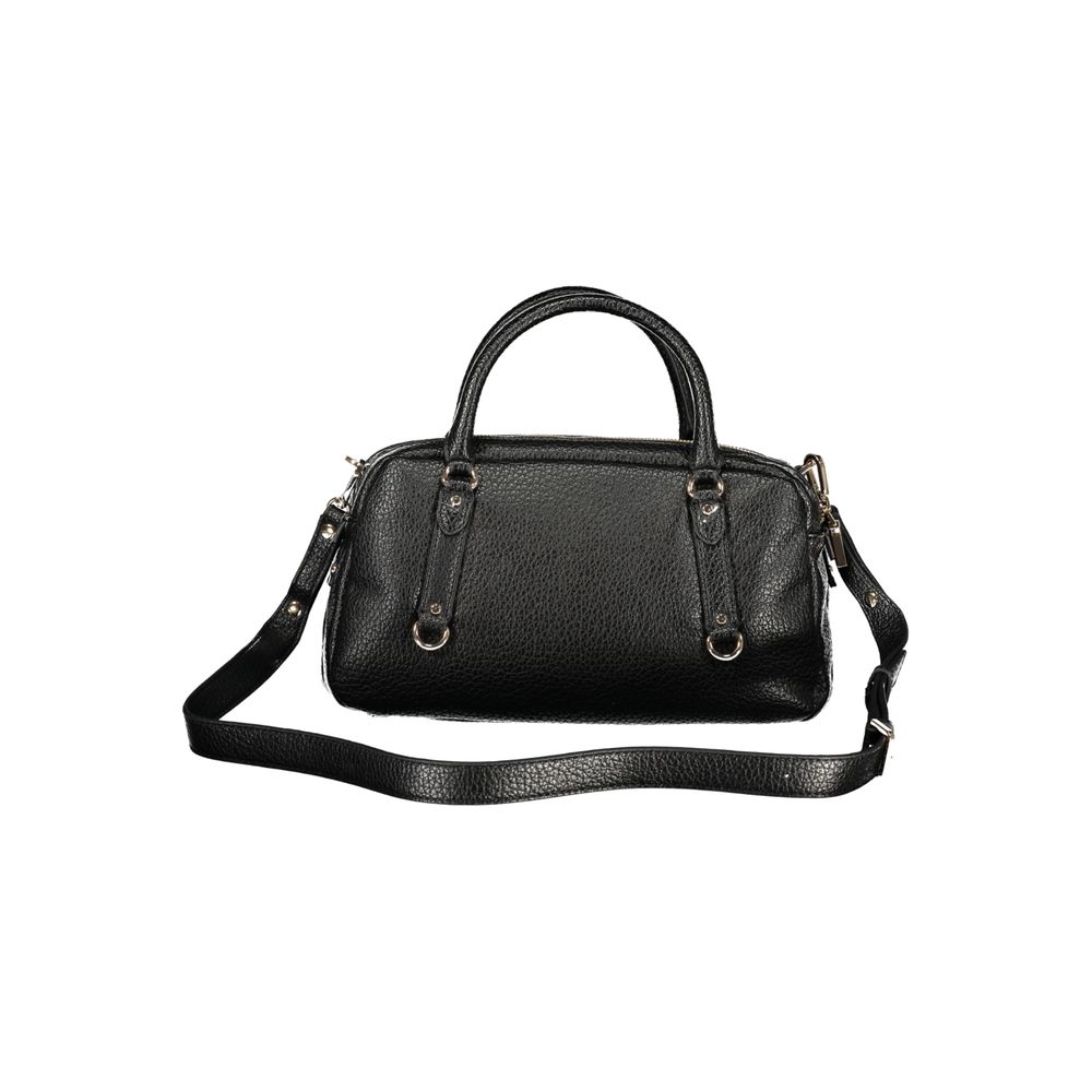 Black Polyurethane Women Handbag