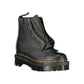 Black Polyester Ankle Boots